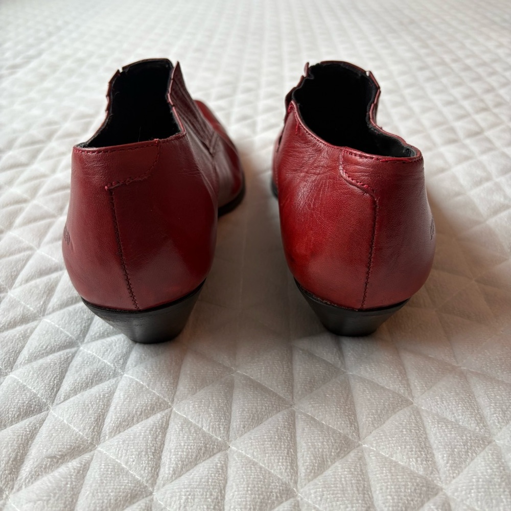 DURANGO Cowgirl Western Boho Ankle Booties Red Leather Slip On Women 9M RO3525 - Picture 9 of 16